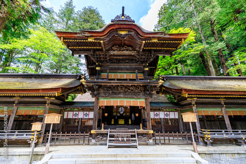 初夏の諏訪大社 下社 春宮　長野県諏訪郡　Suwa Taisha Shrine in early summer. Shimosha. Harumiya. Nagano Pref, Suwa District.	 photo