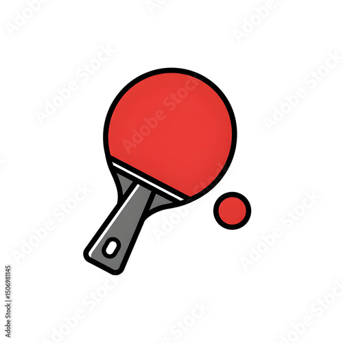 Ping Pong Paddle Illustration