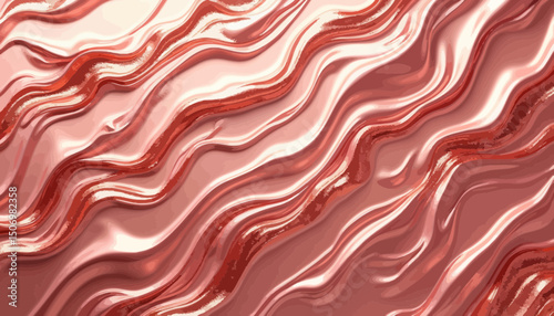 Rose Gold Abstract Wave Texture Background