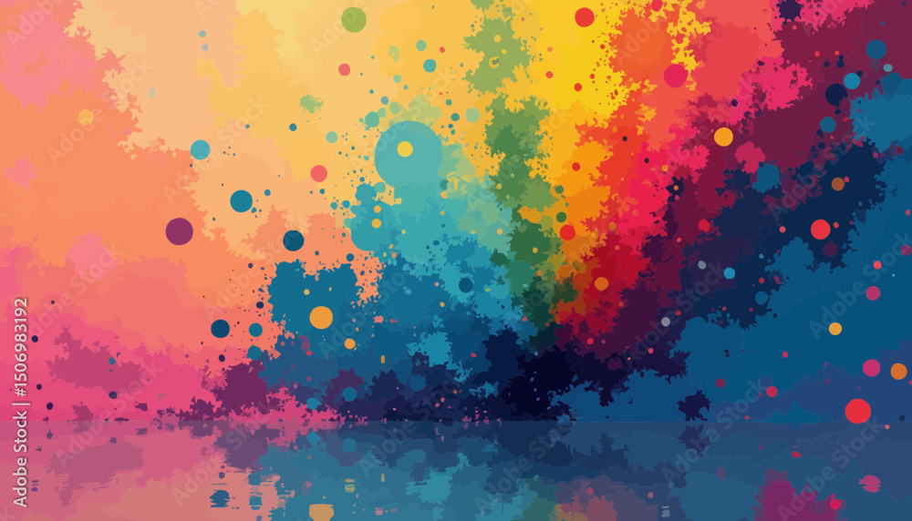 Fototapeta premium Vibrant Colorful Abstract Paint Splash Background
