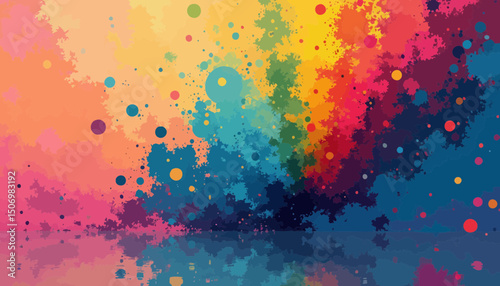 Vibrant Colorful Abstract Paint Splash Background