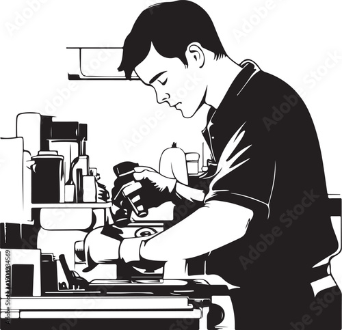 mechanic in the workshop