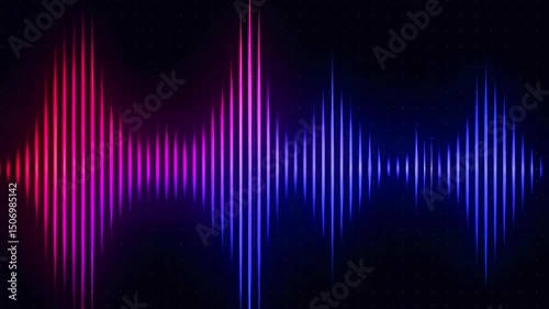 Explore captivating sound waves through vibrant colors and patterns in this mesmerizing audiovisual experience