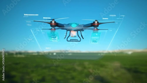 Advanced Drone Technology: Futuristic Surveillance and Data Analysis in Action