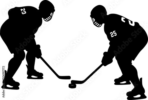Hockey Player Silhouettes Collection vector