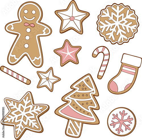 gingerbread cookies set