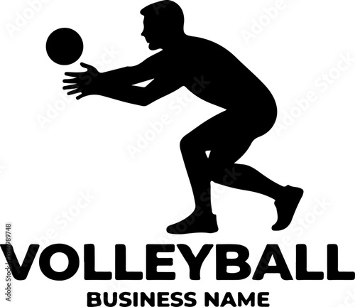 Silhouette of Table Tennis Player in Action vector