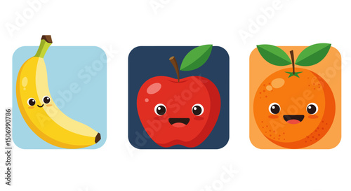 funny fruit cartoon