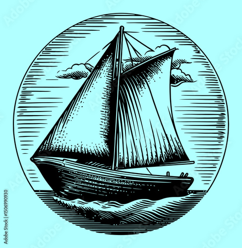 sailing ship on the ocean