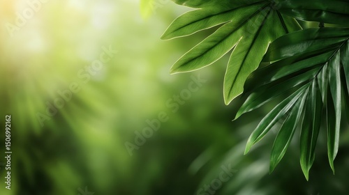 A beautiful arrangement of lush green leaves captures the serene essence of nature, inviting viewers to experience tranquility and an appreciation for the beauty of the outdoors.