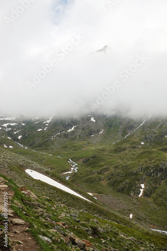 Rifflbach stream not far from Pitztaler glacier, the Austrian Alps photo