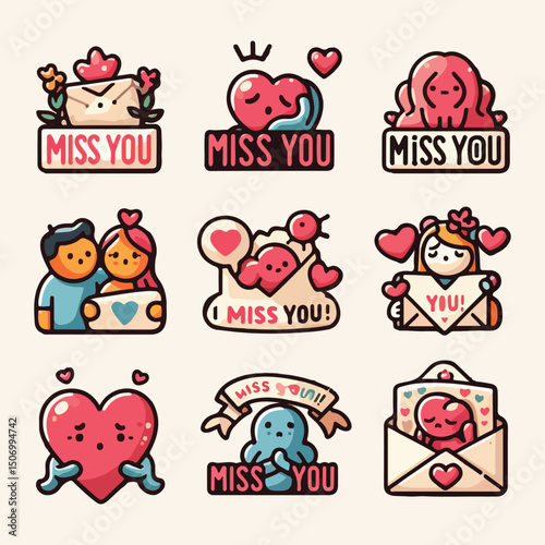 Love miss you sticker 
