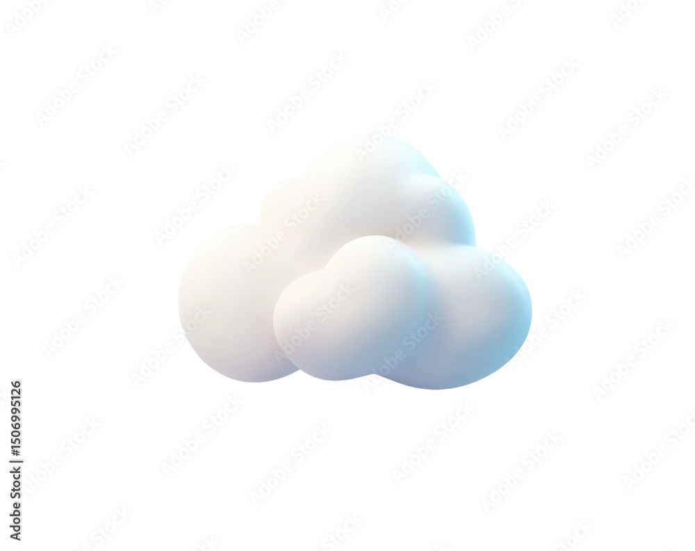 3D white cloud 3D white cloud