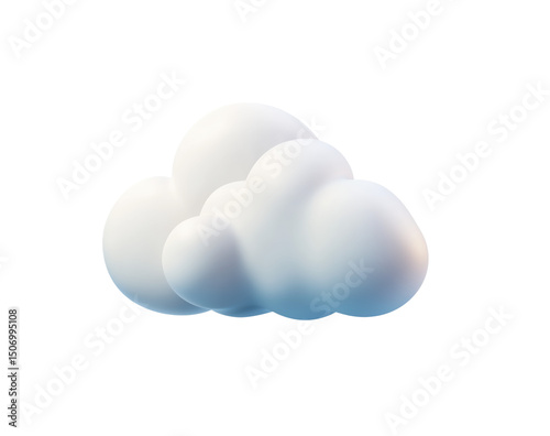 3D white cloud