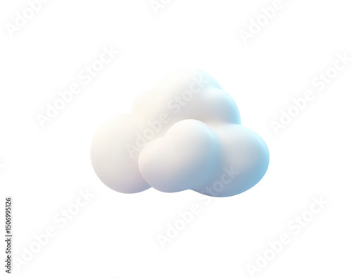 3D white cloud