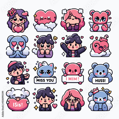 Love miss you sticker 