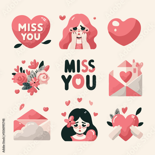 Love miss you sticker 