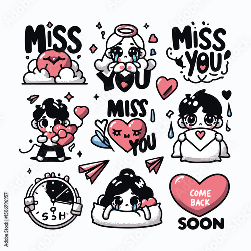 Love miss you sticker 