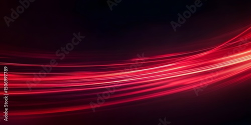 Red light speed background, red and black gradient, speed lines, red glow effect, dark tone, high resolution, wide-angle lens, blurred motion blur,