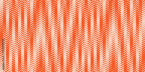 Abstract vector geometric seamless pattern with fading lines, stripes, tracks, halftone shapes. Extreme sport style background, urban art. Bright orange funky texture. Urban pattern. Trending design
