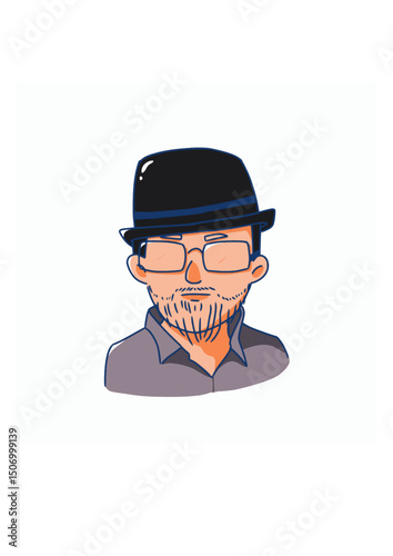 man with hat and sunglasses