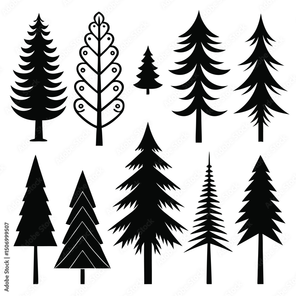 Obraz premium Palm Tree Silhouette Graphics for Design Projects