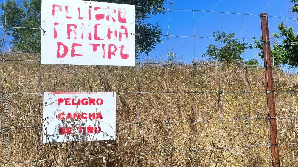 Cartel información cancha de tiro