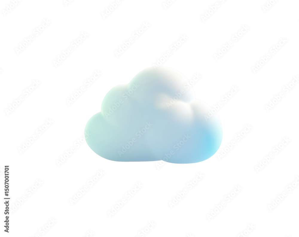 3D white cloud 3D white cloud