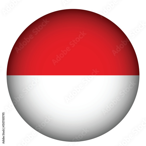 Free Download Indonesia Flag in Circle. Indonesia flag in the shape of a circle. - GFXLoad
