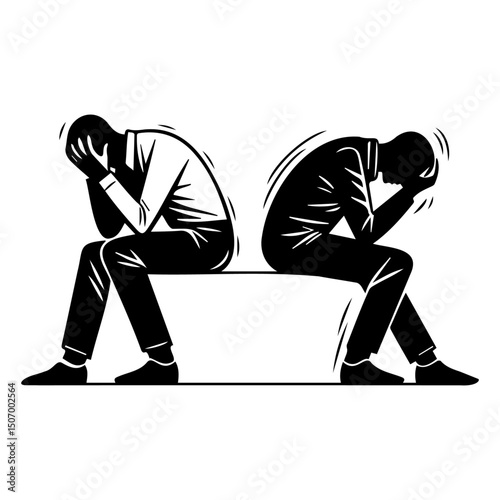 Anxious Figures Back-to-Back