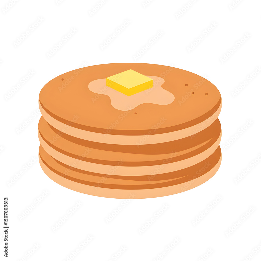 Buttery Pancake Illustration Buttery Pancake Illustration