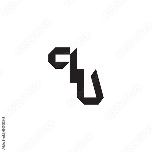 logo alphabet esport gaming  design modern futuristic PU Initial monogram sport Alphabet