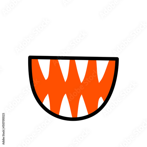 Monster Mouth With Sharp Teeth