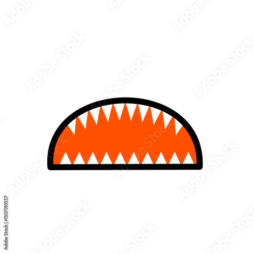 Monster Mouth With Sharp Teeth