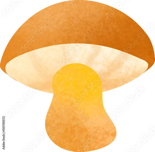 Pastel mushroom vegetable illustration