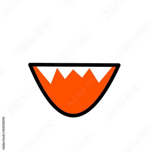 Monster Mouth With Sharp Teeth