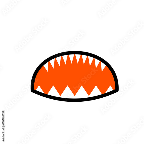 Monster Mouth With Sharp Teeth