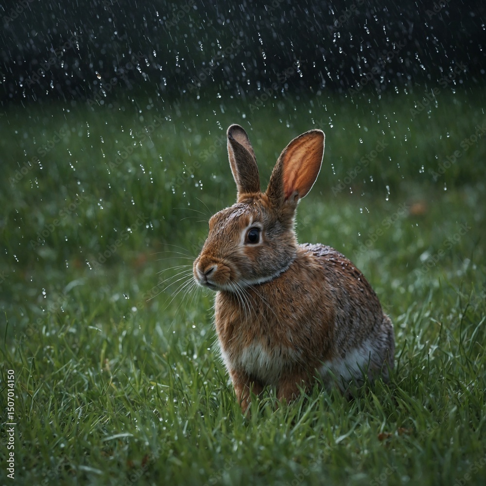 Fototapeta premium rabbit in the grass