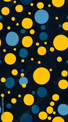Graphic design with blue and yellow contrast on soft grey, great for pattern design, branding visuals, and editorial layout.