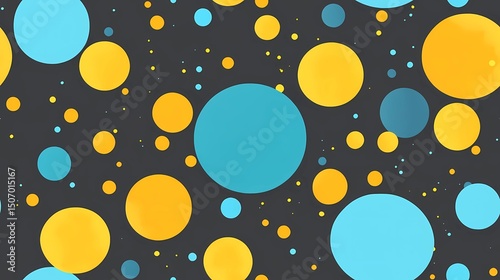 Graphic design with blue and yellow contrast on soft grey, great for pattern design, branding visuals, and editorial layout.