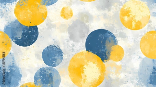Graphic design with blue and yellow contrast on soft grey, great for pattern design, branding visuals, and editorial layout.