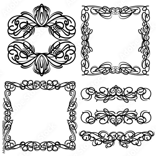 set of decorative elements for design