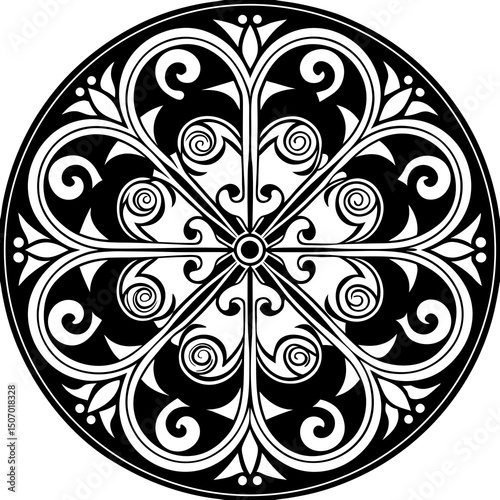 abstract floral ornament mandala design vector
