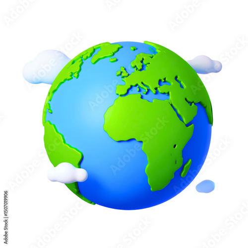 3D illustration of earth isolated on transparent png