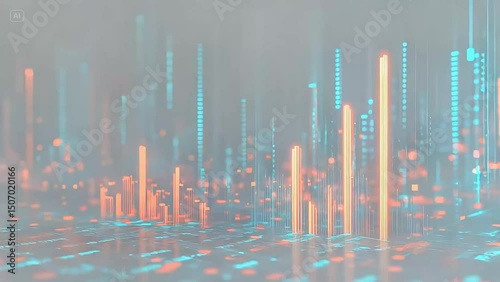 Smart stock market, lines, smart house, online house, technology lines, light and shadow