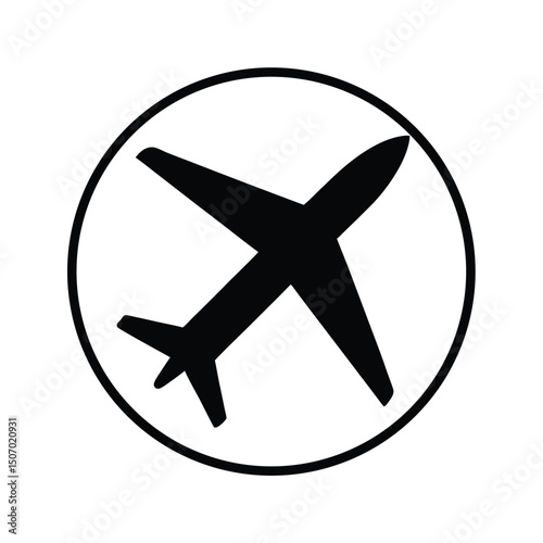 Simple Plane Icon for Travel and Aviation