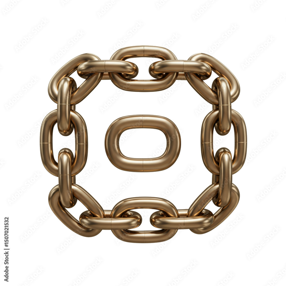 Obraz premium Metal chain with a missing link, symbolizing connection or weakness.