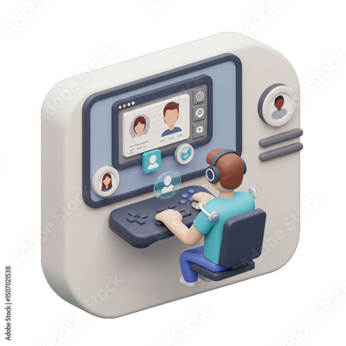 Person in wheelchair using computer, representing inclusive technology.
