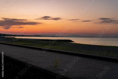 sunset on the beach