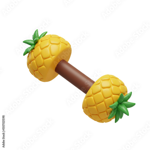 Pineapple dumbbells again, with slight variation for tropical fitness.
